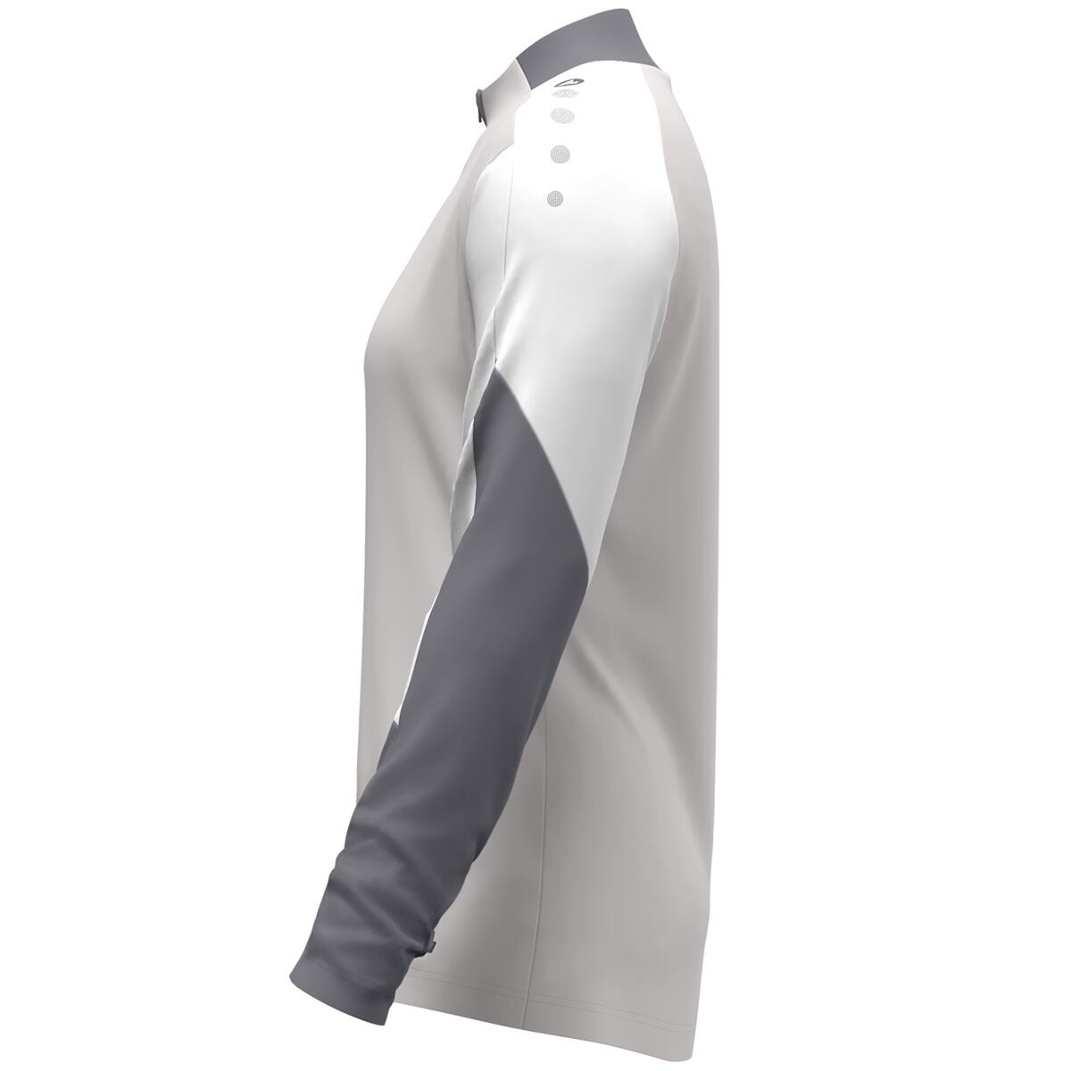 Jako Dynamic Ziptop Femmes - Gris Clair / Blanc / Gris | S 2/4