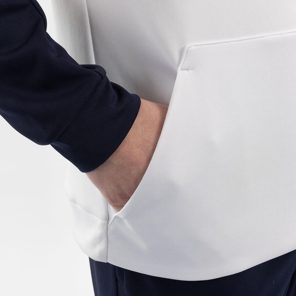 Jako Dynamic Hooded Half Zip Heren - Wit / Koraal / Marine 5/6