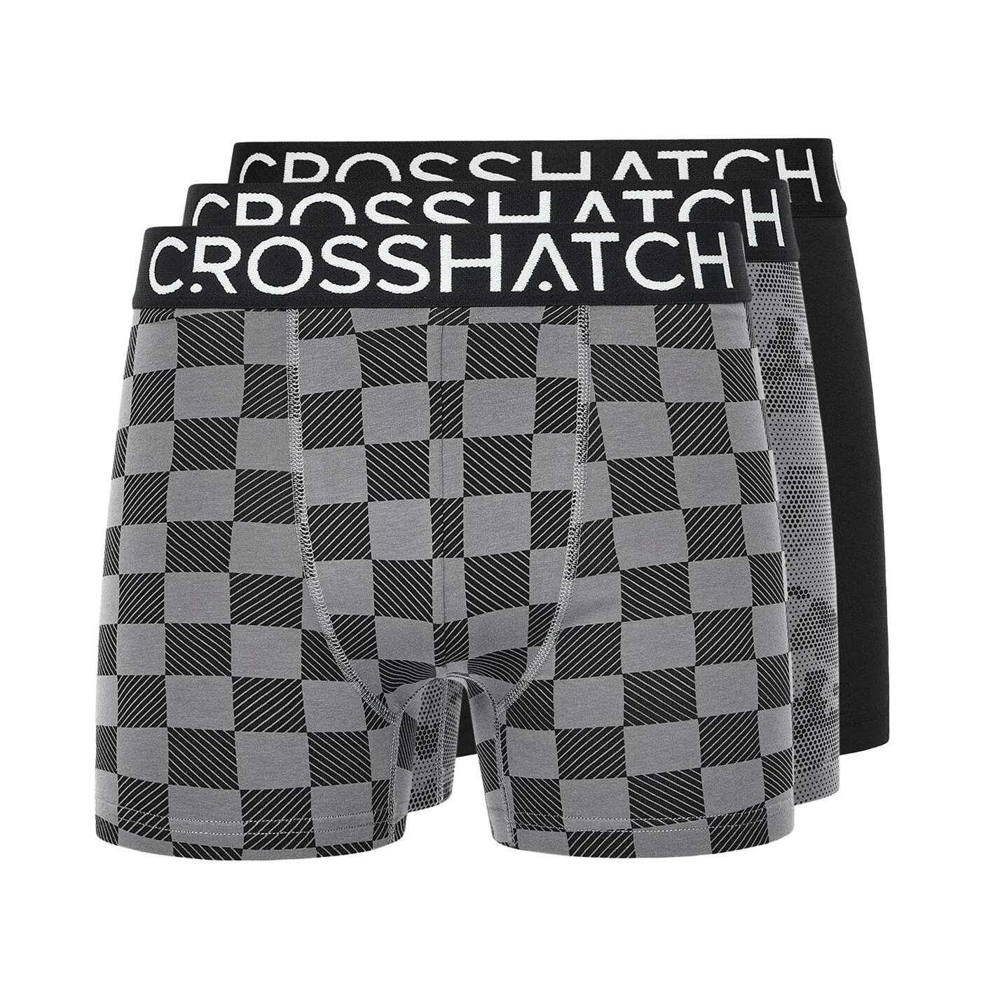 Crosshatch Mens Bresler Boxer Shorts (Pack of 3)