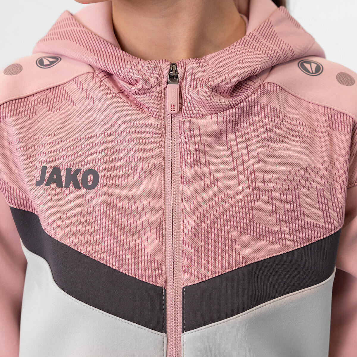 Giacca da tuta con cappuccio da bambino con zip integrale Jako Iconic 5/7