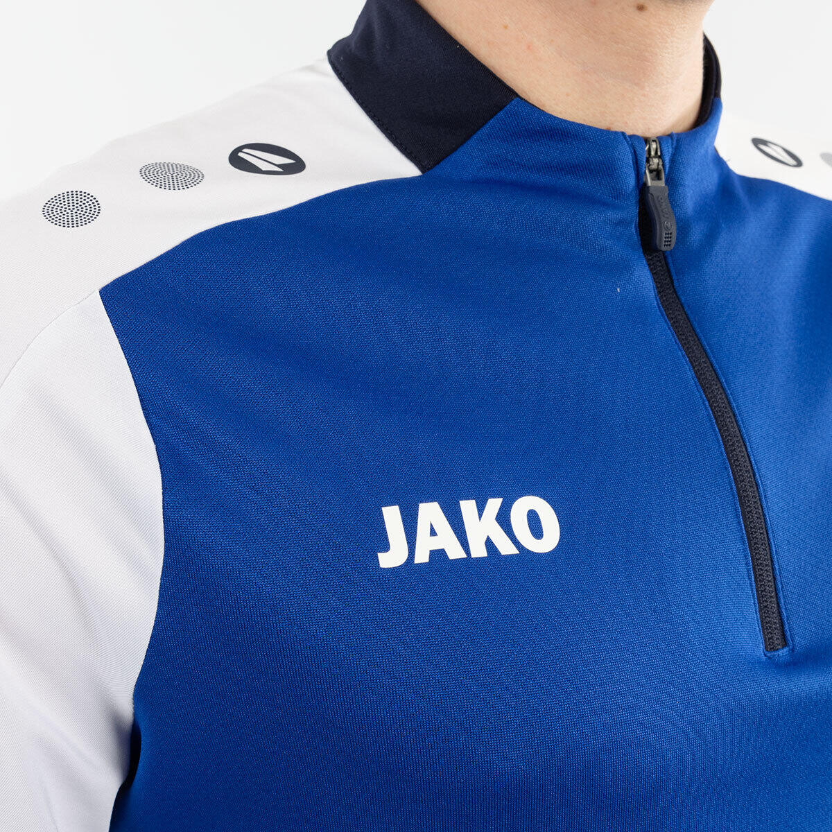 Jako Dynamic Ziptop Hommes - Royal / Blanc / Marine 4/4
