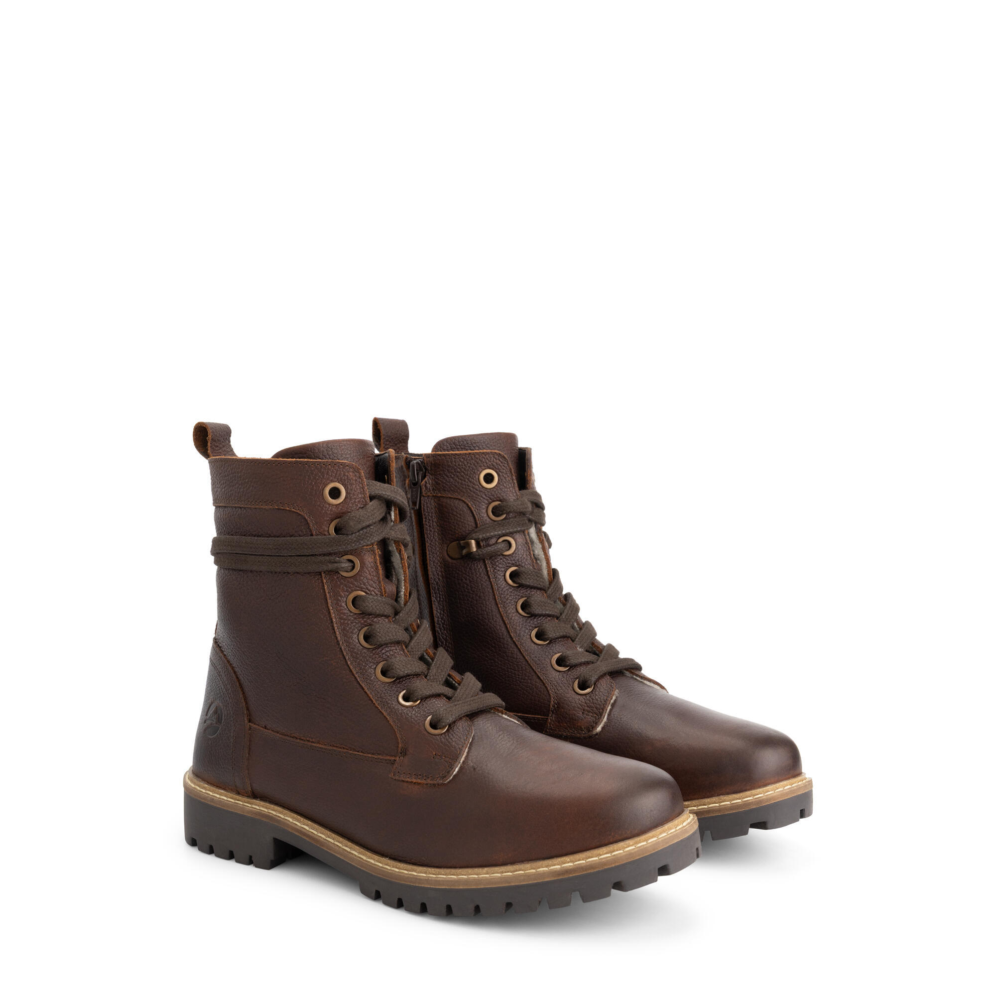 Travelin' - Trongsberg Homme - Bottines À Lacets - Doublure En Laine - Marron Foncé - Bottes - Marron - Decathlon