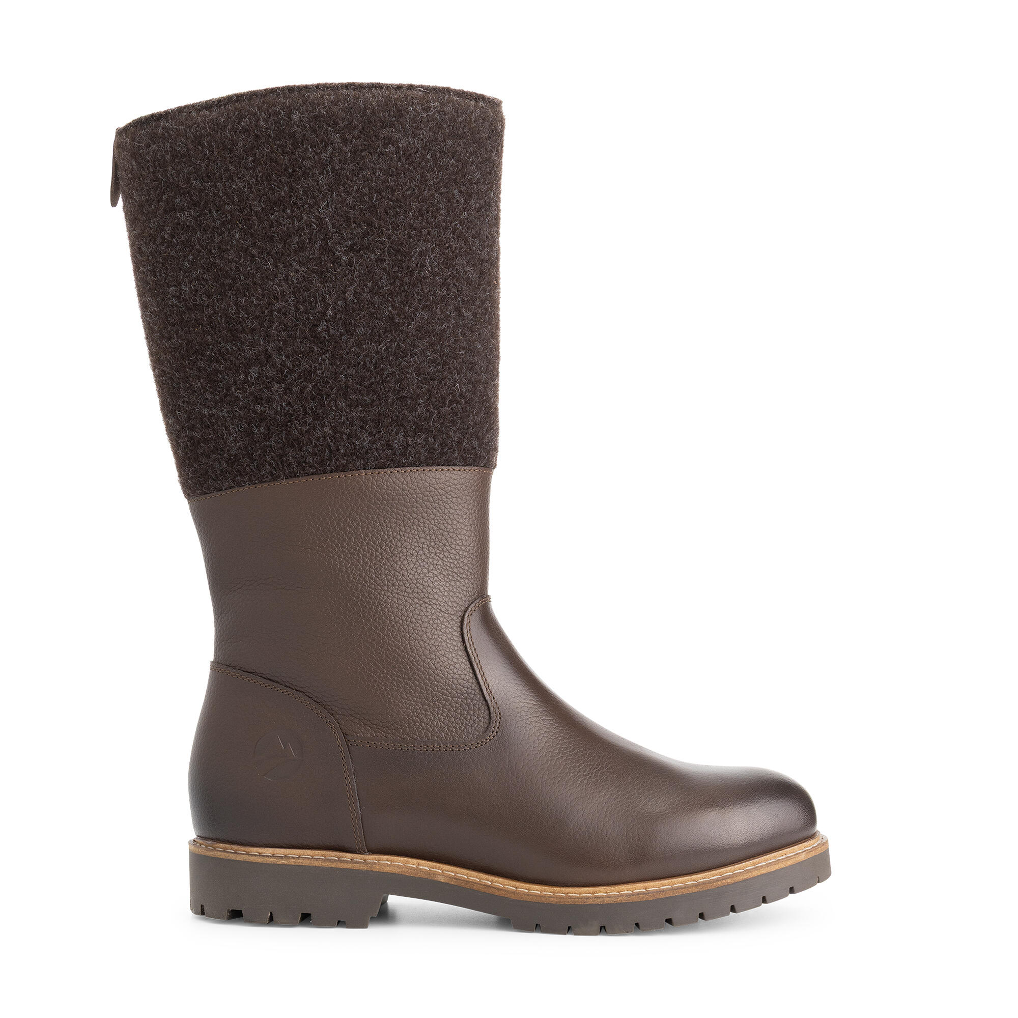 Skive Femmes - Bottes hautes - Laine/Feutre - Marron foncé 3/7