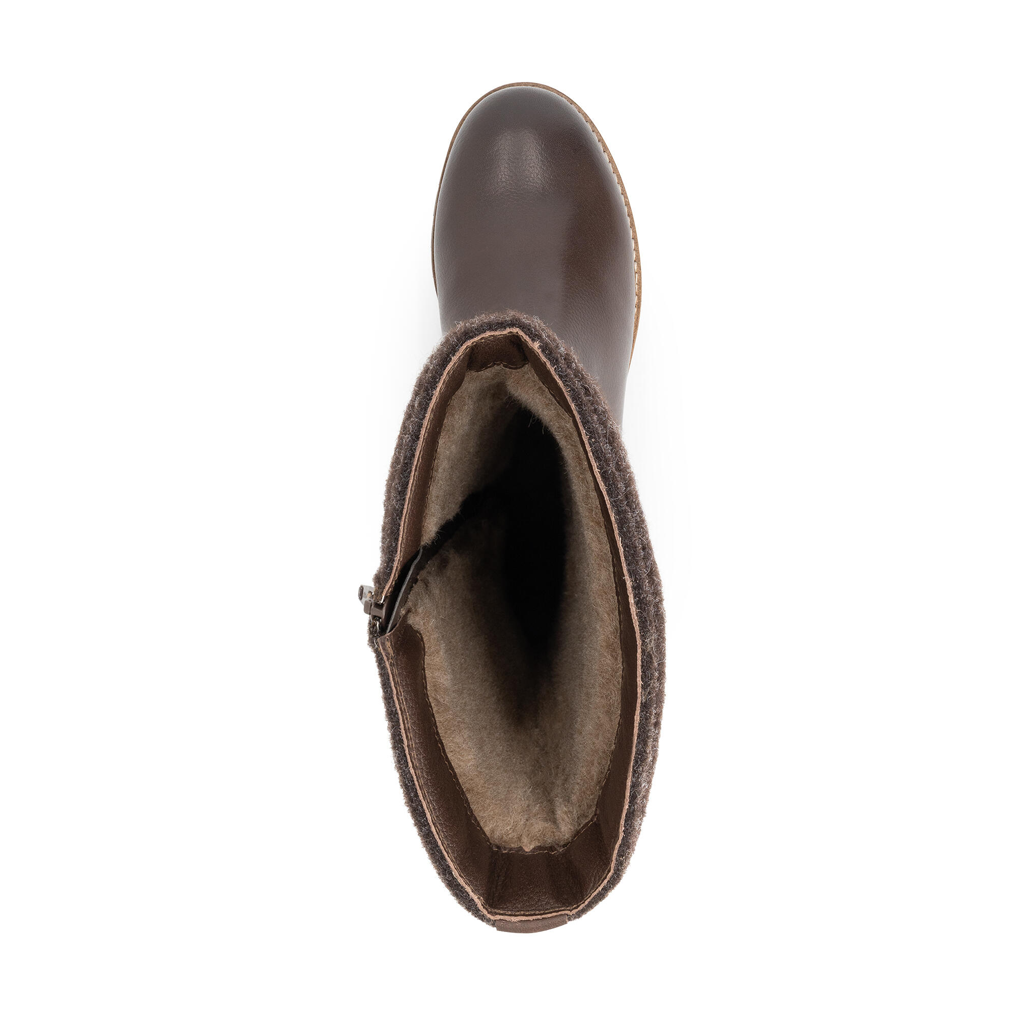 Skive Femmes - Bottes hautes - Laine/Feutre - Marron foncé 5/7