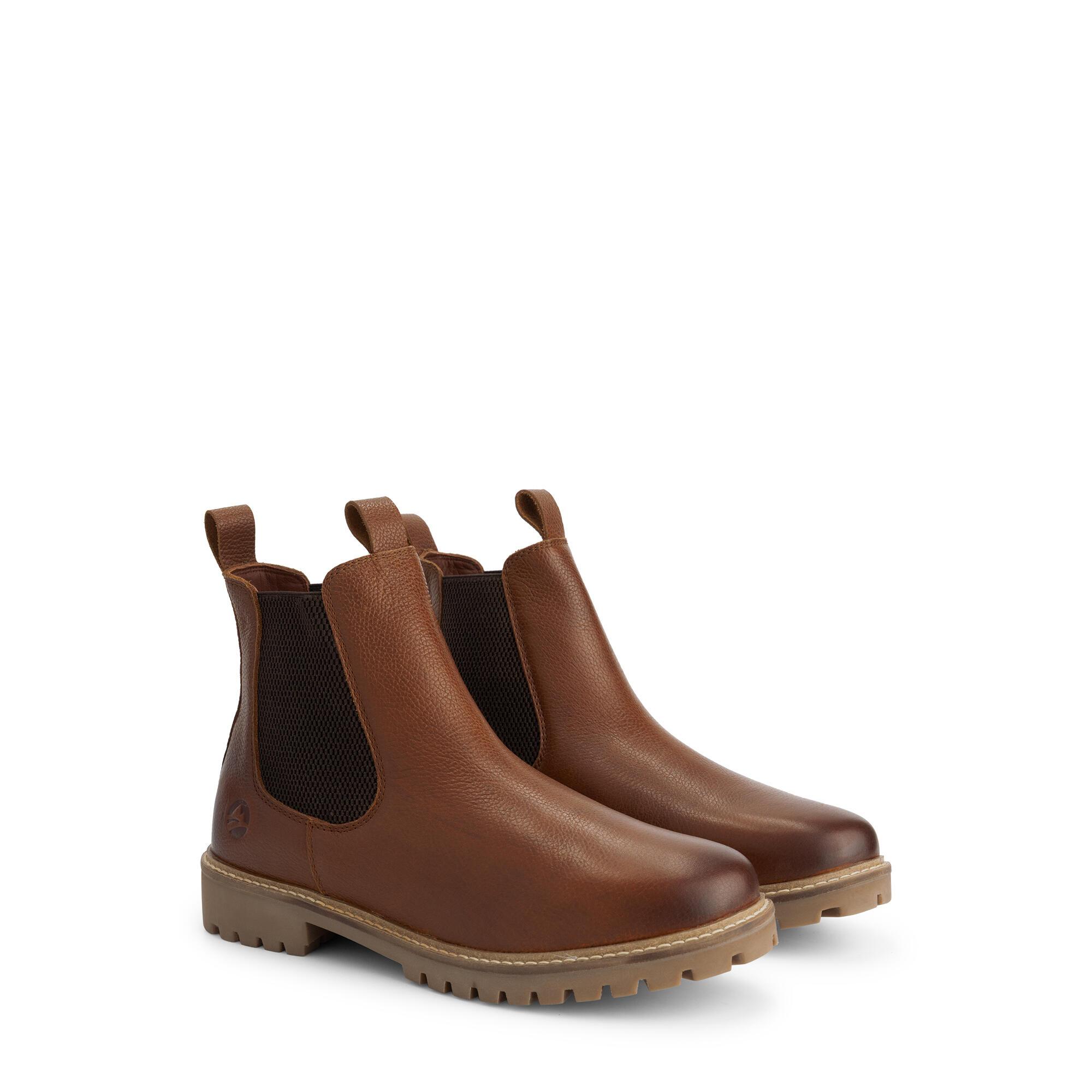 Travelin' - Sirdal Homme - Bottines Chelsea - Doublées De Laine - Cognac - Bottes - Marron - Decathlon