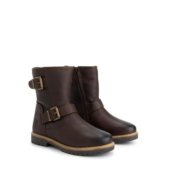 Trustrup Damen - Biker boots - Wolle gefüttert - Braun