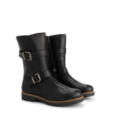 Sogne Damen - Biker boots - Wolle gefüttert - Schwarz