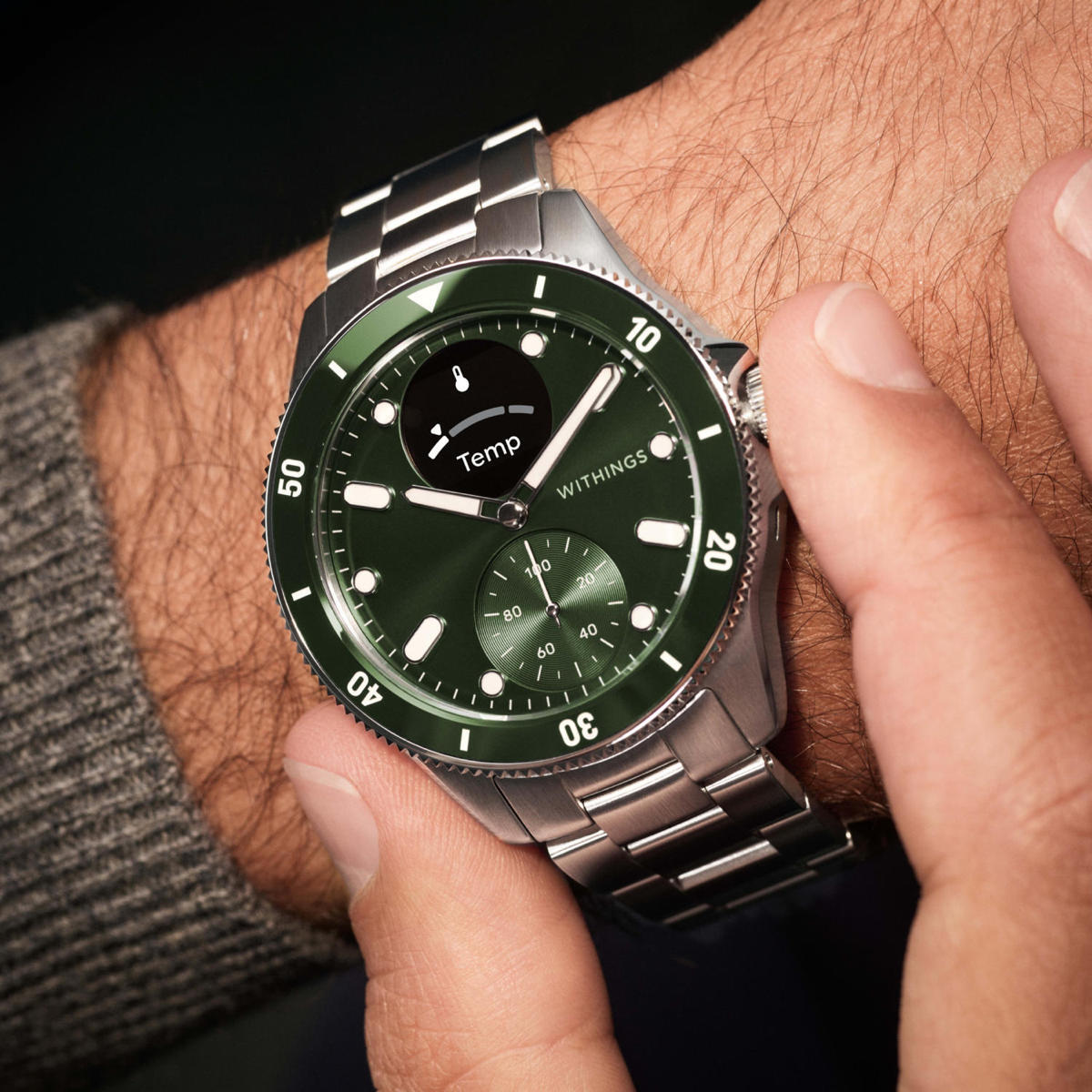 WITHINGS ScanWatch Nova - Orologio Smart per la salute - 42mm Verde 7/7