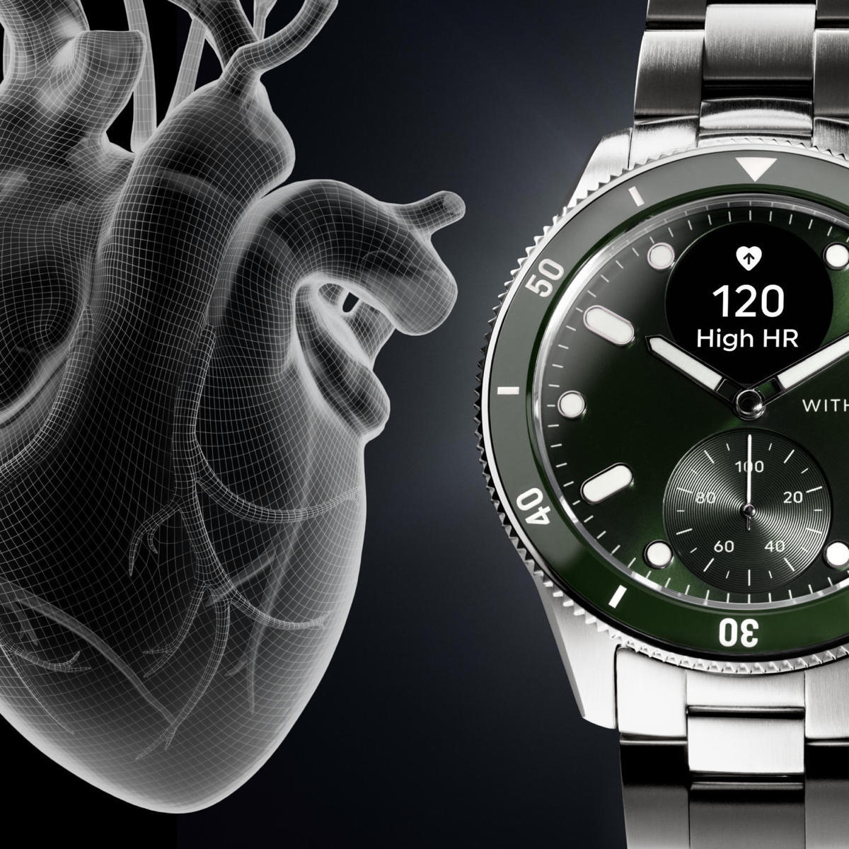 WITHINGS ScanWatch Nova - Orologio Smart per la salute - 42mm Verde 6/7
