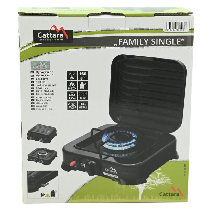 Aragaz portabil Cattara Traveler Family Single, aprindere piezzo