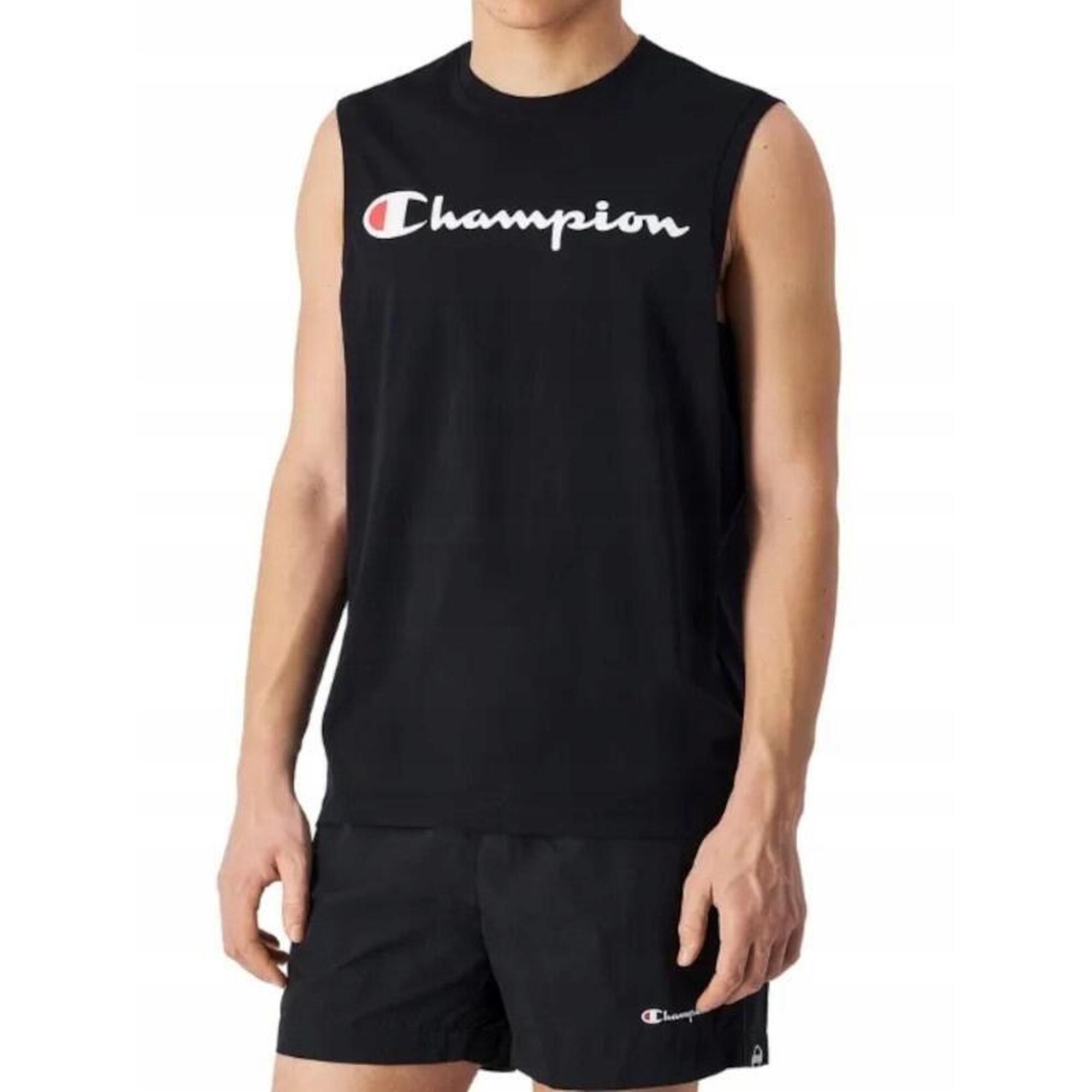 Champion - Debardeur Champion Modèle 220778-kk001 Pour Homme - Maillot Sans Manche - Noir - Decathlon