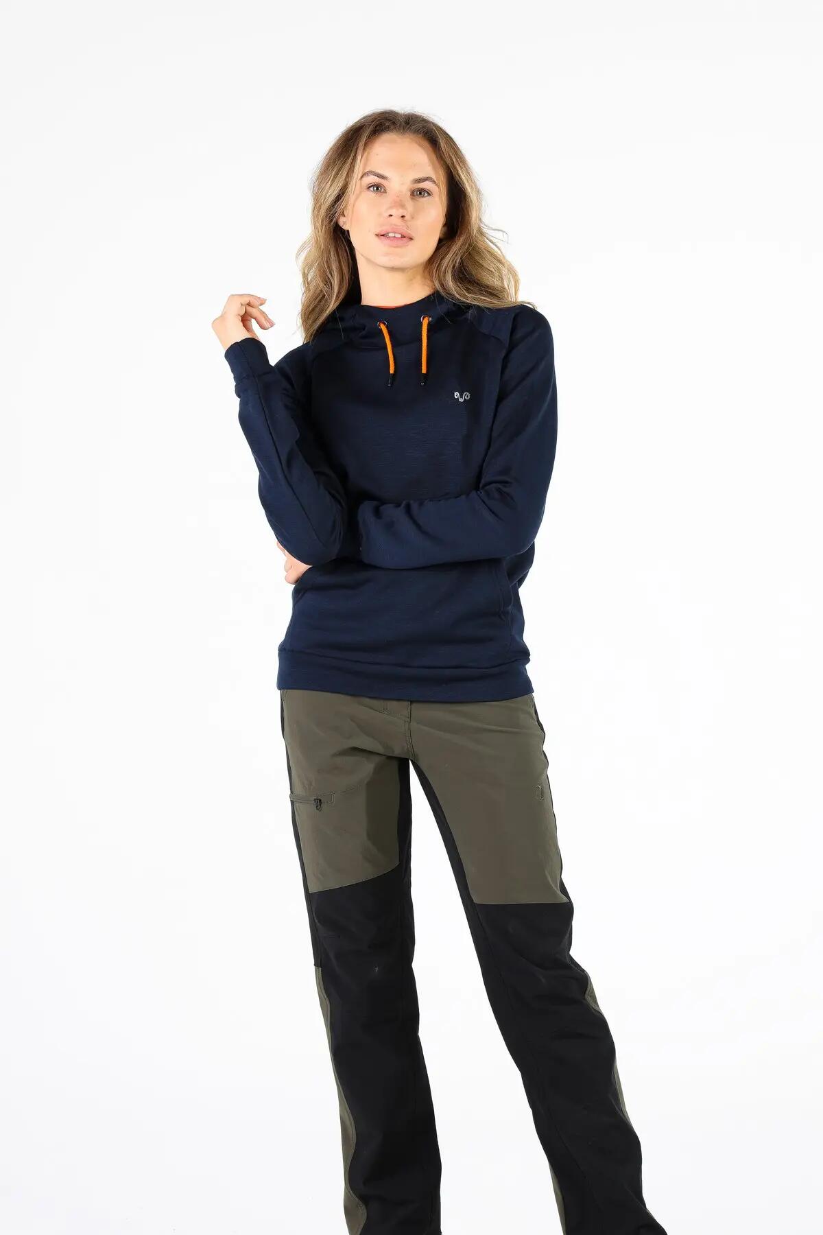 Scout - bluza z kapturem 100% wełna merino (260 g/m²) L, Granatowy 4/4
