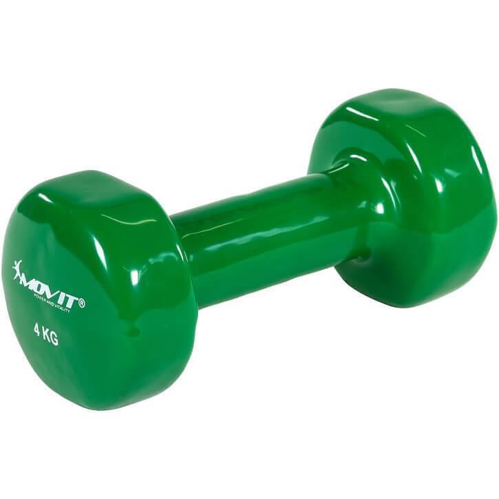 Juego de mancuernas de vinilo de 4 kg en verde oscuro de MOVIT 2/6