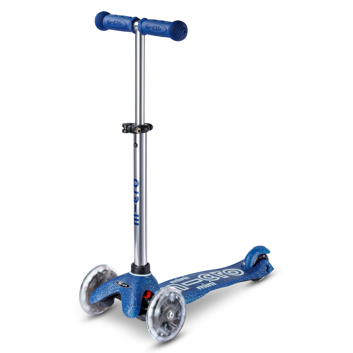 Micro - Trottinette Enfant Mini  Deluxe Glitter  Led - Trottinette - Bleu - Taille Unique - Decathlon