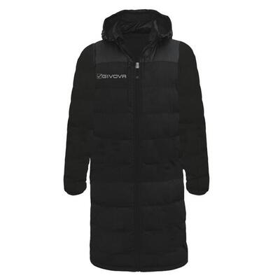 Givova Herren Winterjacke Steppjacke Schwarz M.