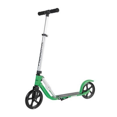 Hudora City Scooter Big Wheel Pure 205 silber/grün, 8", Alu, 205mm