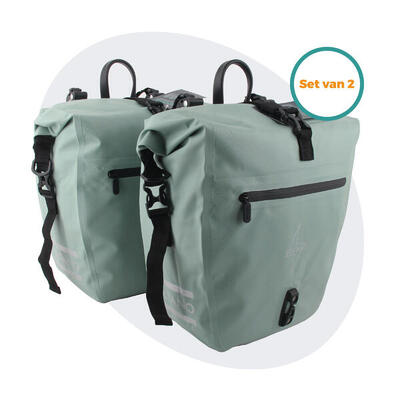 Voltano enkele fietstas set e-bike - mint groen - 46 liter