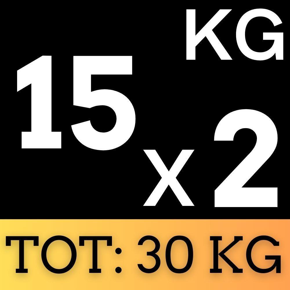 2 X Disco Ghisa Nero 15 Kg Foro ø28mm Per Bilanciere Manubri Palestra Home Fitne 6/6