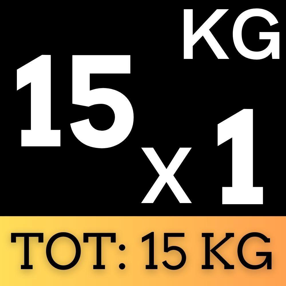 Disco Ghisa Nero 15 Kg Foro ø28mm Per Bilanciere Manubri Palestra Home Fitness 5/5