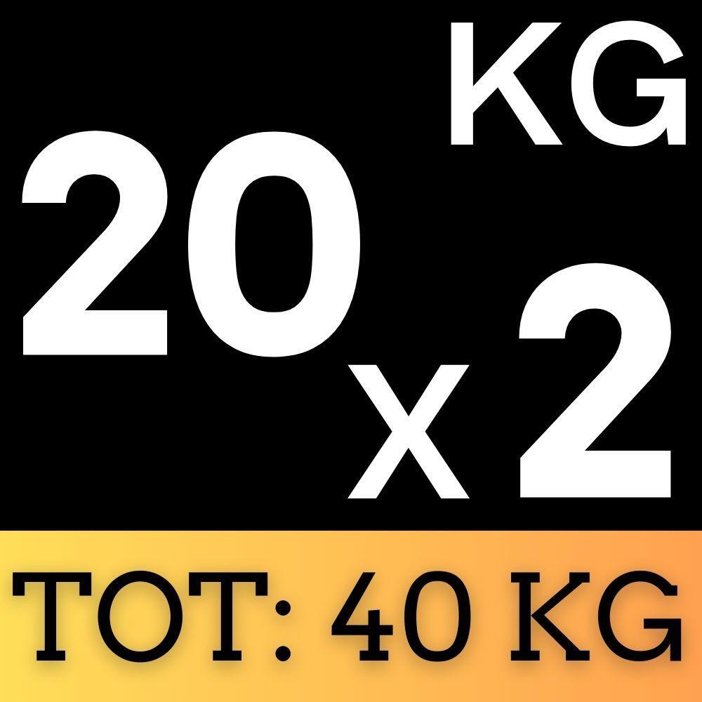 2 X Disco Ghisa Nero 20 Kg Foro ø28mm Per Bilanciere Manubri Palestra Home Fitne 5/6