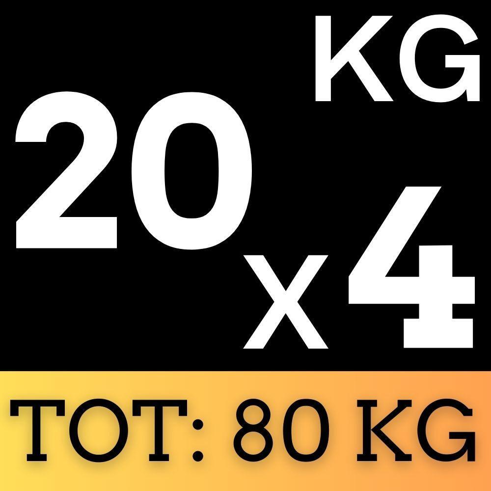 4 X Disco Ghisa Nero 20 Kg Foro ø28mm Per Bilanciere Manubri Palestra Home Fitne 5/6