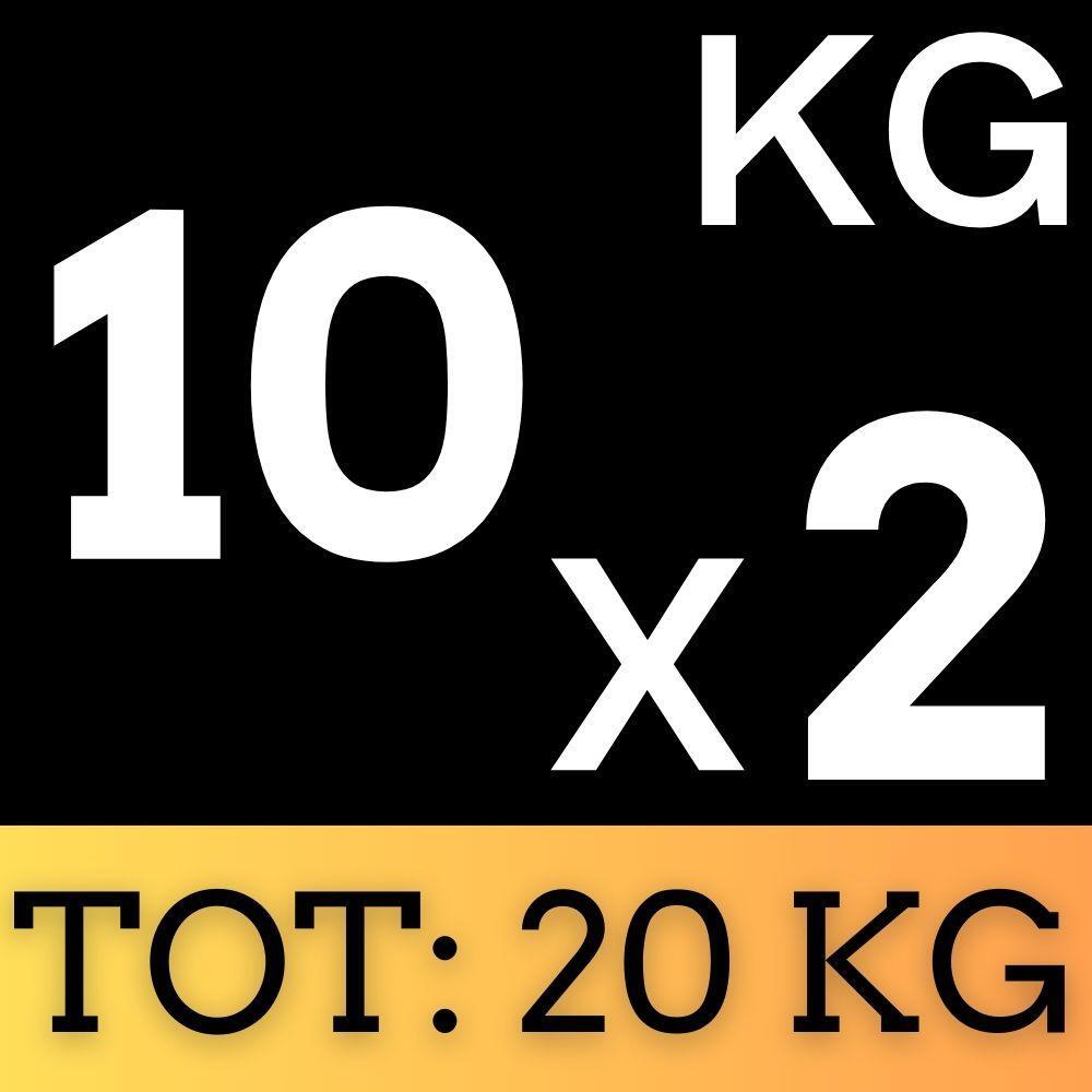 2x Disco Olimpionico Bumper Gommato 10 KG Foro 50 mm Pesi Palestra (20 KG) 3/7