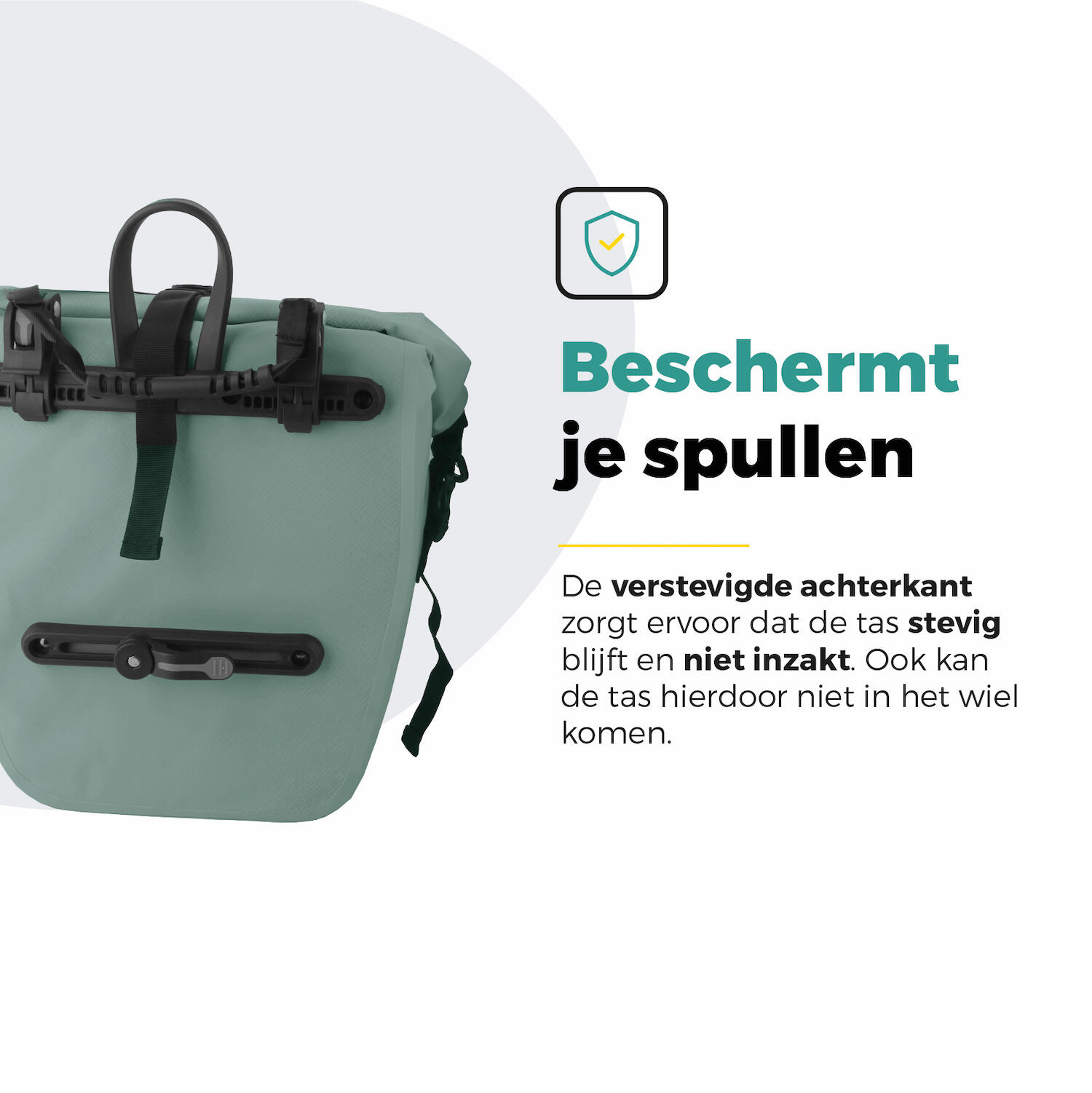 Voltano Enkele Fietstas Set E-bike - Mint Groen - 46 Liter 2/7