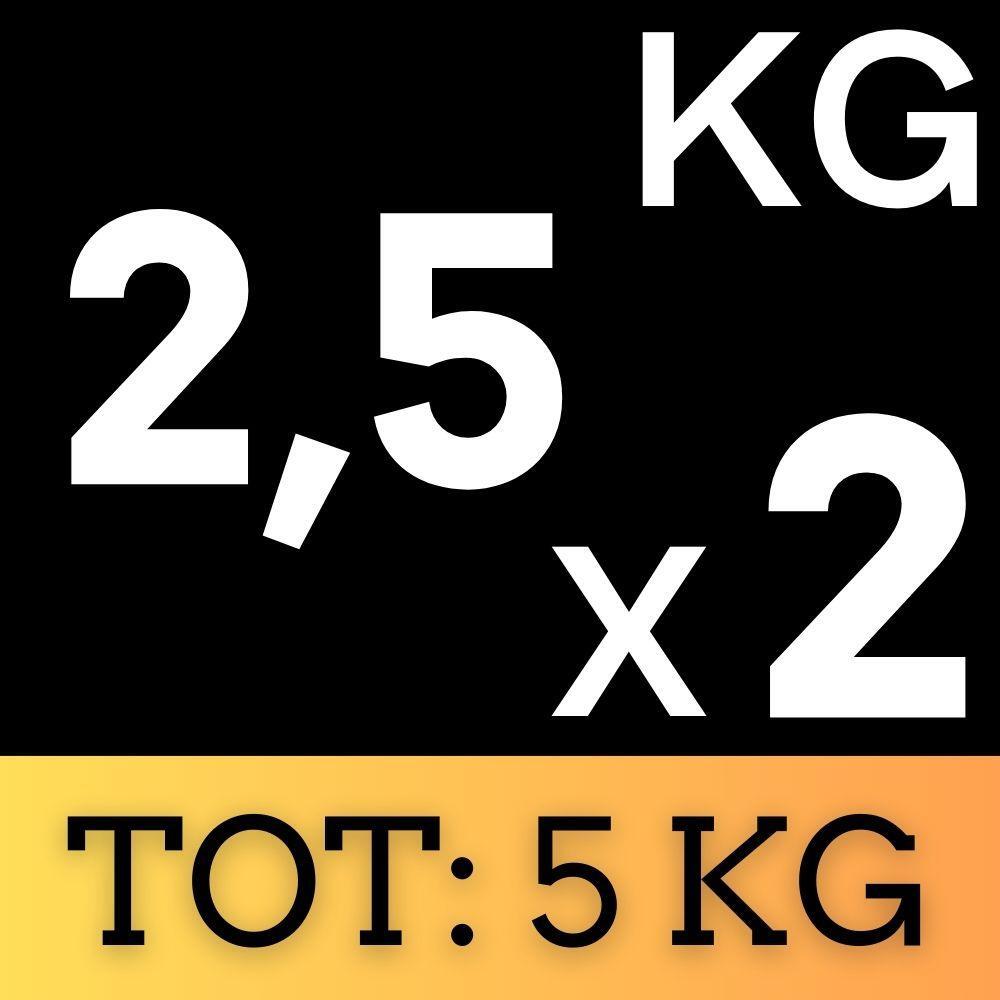 2 X Disco Ghisa Nero 2,5 Kg Foro ø28mm Per Bilanciere Manubri Palestra Home Fitn 5/6