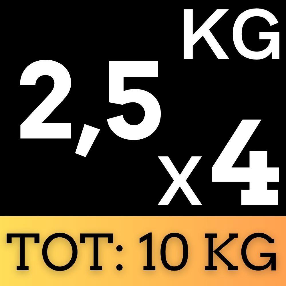 4 X Disco Ghisa Nero 2,5 Kg Foro ø28mm Per Bilanciere Manubri Palestra Home Fitn 5/6