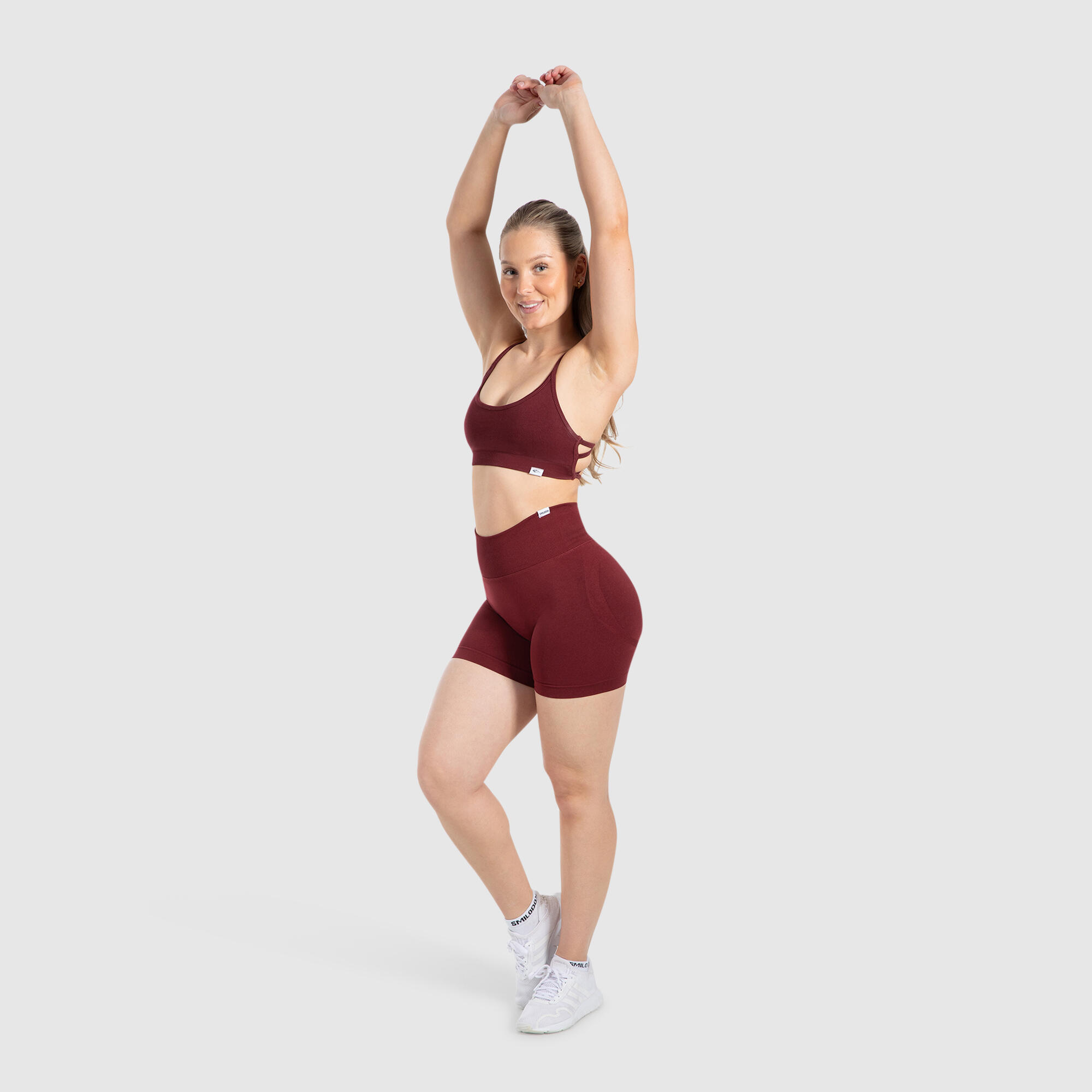 Damen Short Leggings Elvia Bordeaux 3/6