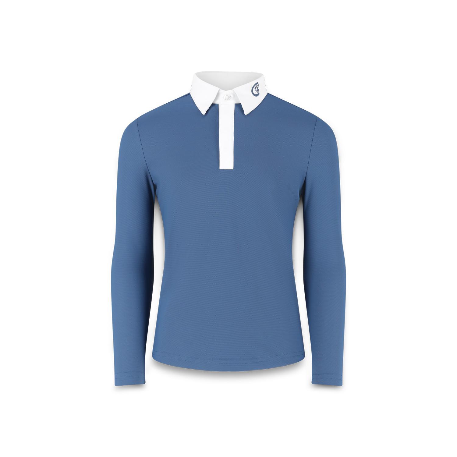 KENTUCKY HORSEWEAR Osaka kids boy show shirt long sleeve navy size 150