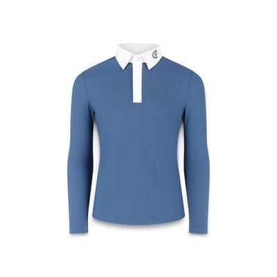 Wettkampfhemd Osaka – Showhemd Junge – Langarm – Marineblau - Größe