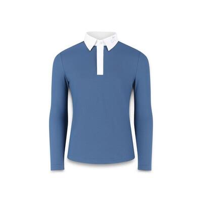 Wettkampfhemd Osaka – Showhemd Junge – Langarm – Marineblau - Größe