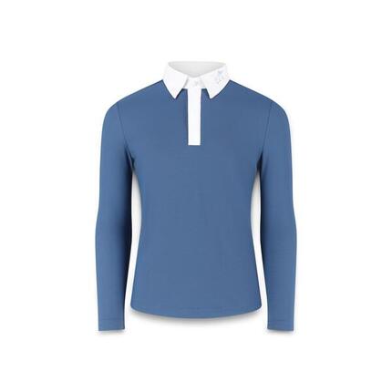 Wettkampfhemd Osaka – Showhemd Junge – Langarm – Marineblau - Größe