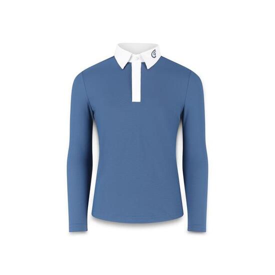 Wettkampfhemd Osaka – Showhemd Junge – Langarm – Marineblau - Größe