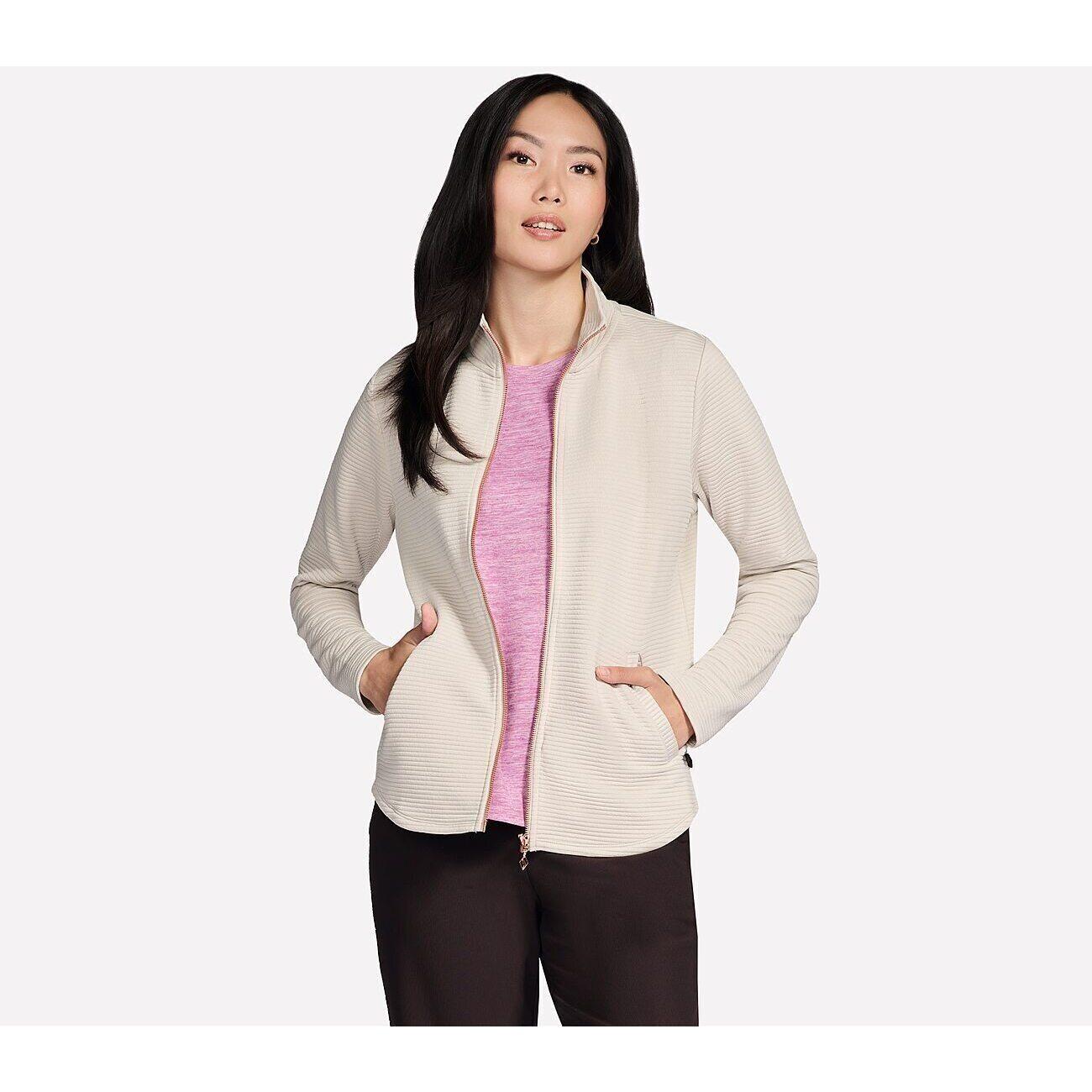 Veste Skechers The GO WALK Shine Jacket, Beige, Femmes 5/5