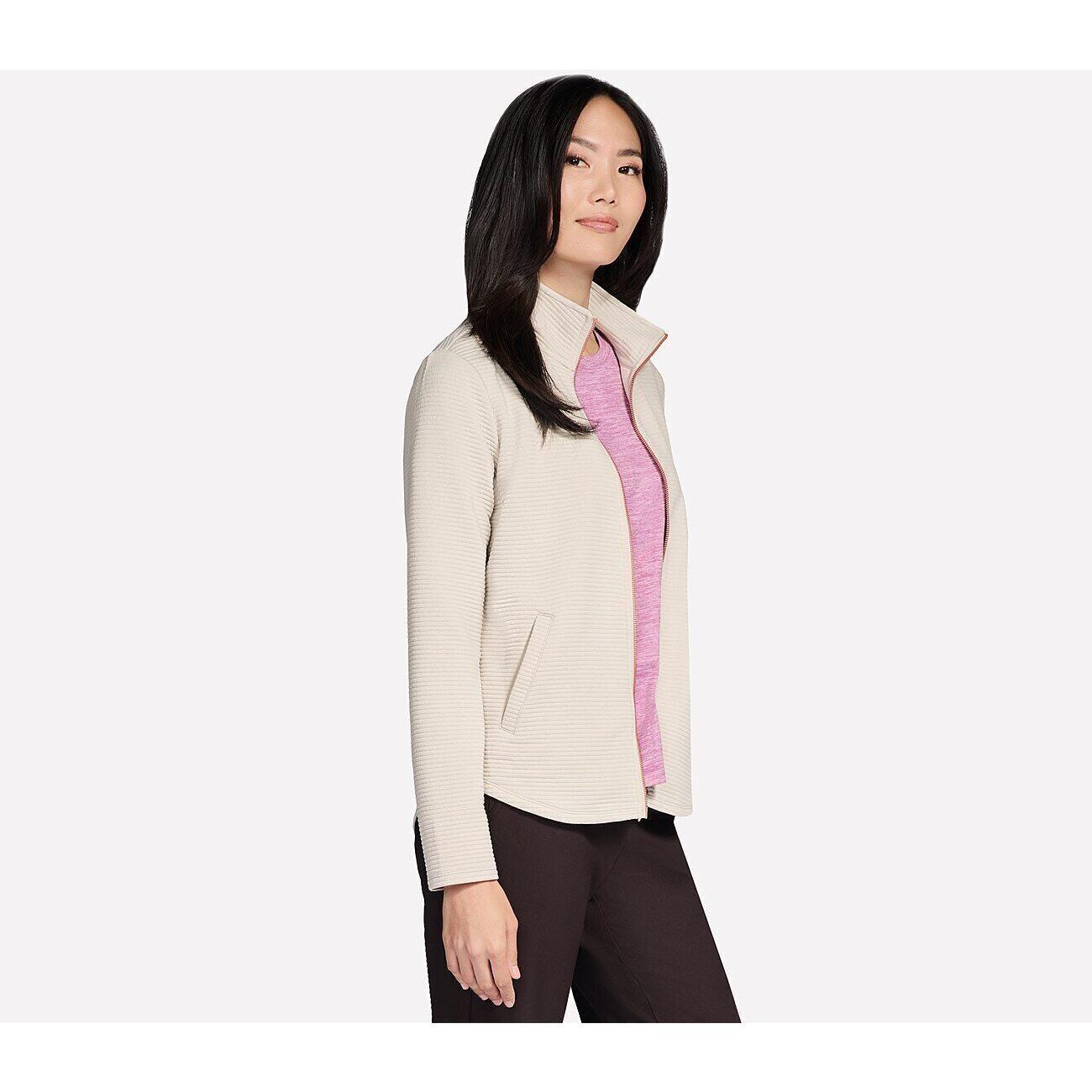 Giacca Skechers The GO WALK Shine Jacket, Beige, Donne 4/5