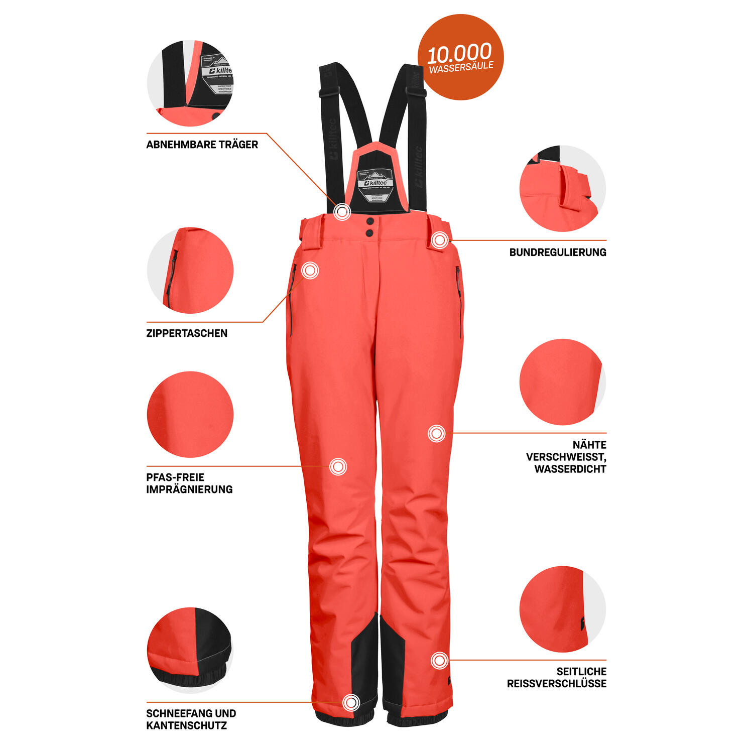 Ski-Latzhose Damen Killtec KSW 249 Erielle 5/6