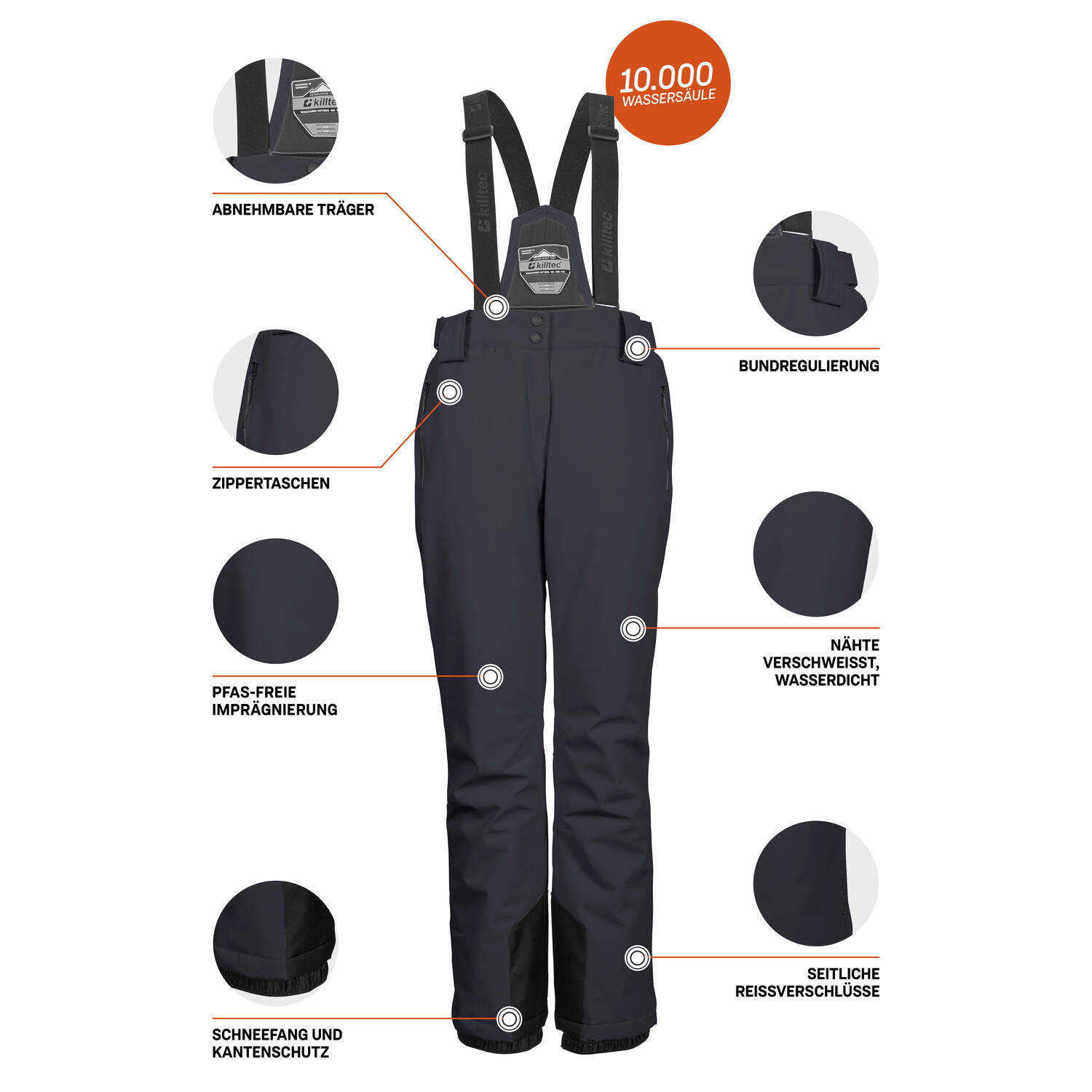 Ski-Latzhose Damen Killtec KSW 249 Erielle 5/6