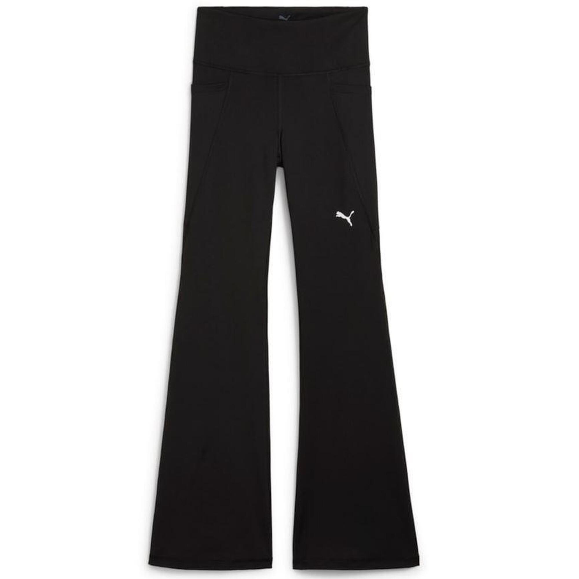 Puma ESS legginsy damskie z wysokim stanem, rozkloszowane, czarne L