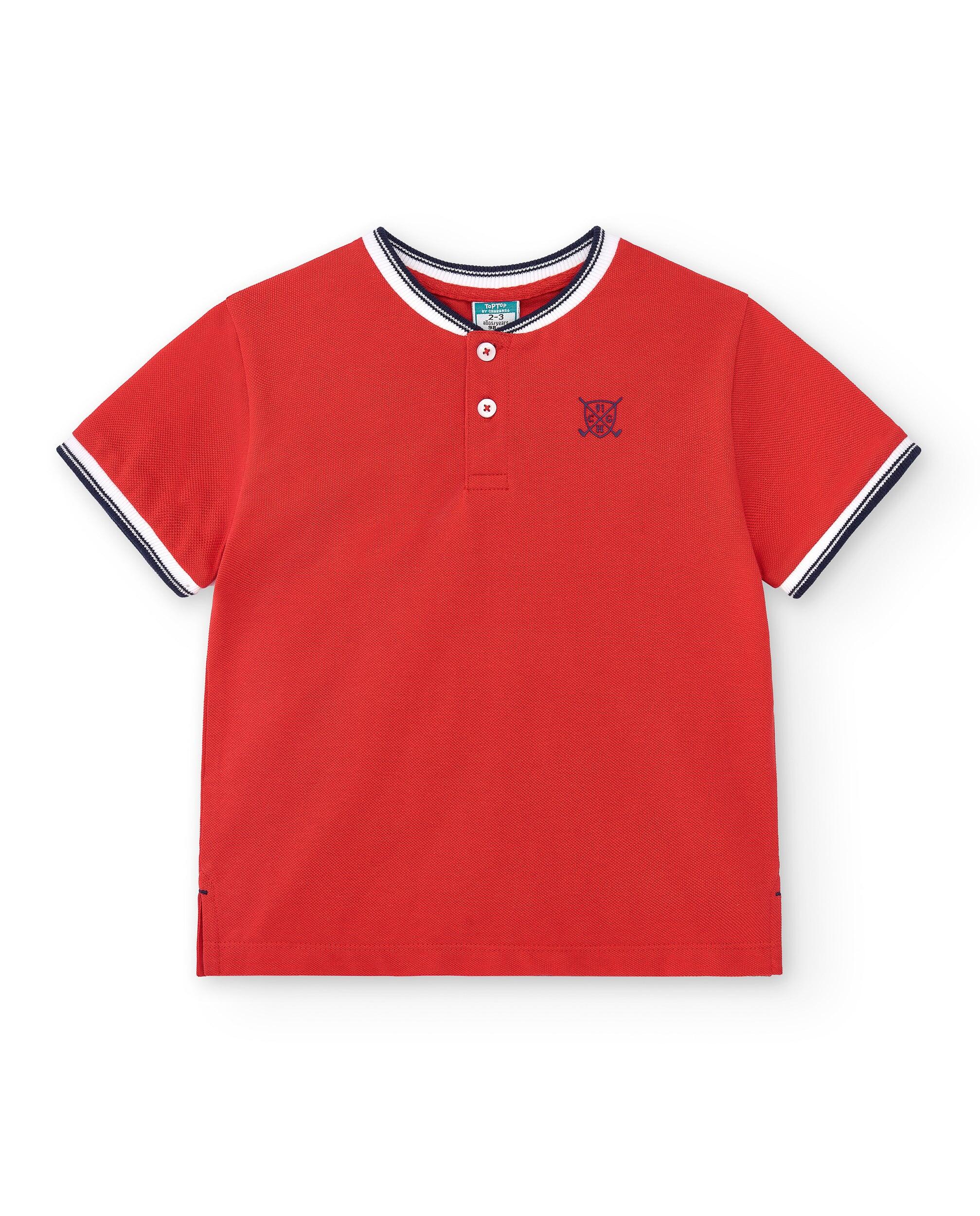 Camisa polo vermelha para 2/4