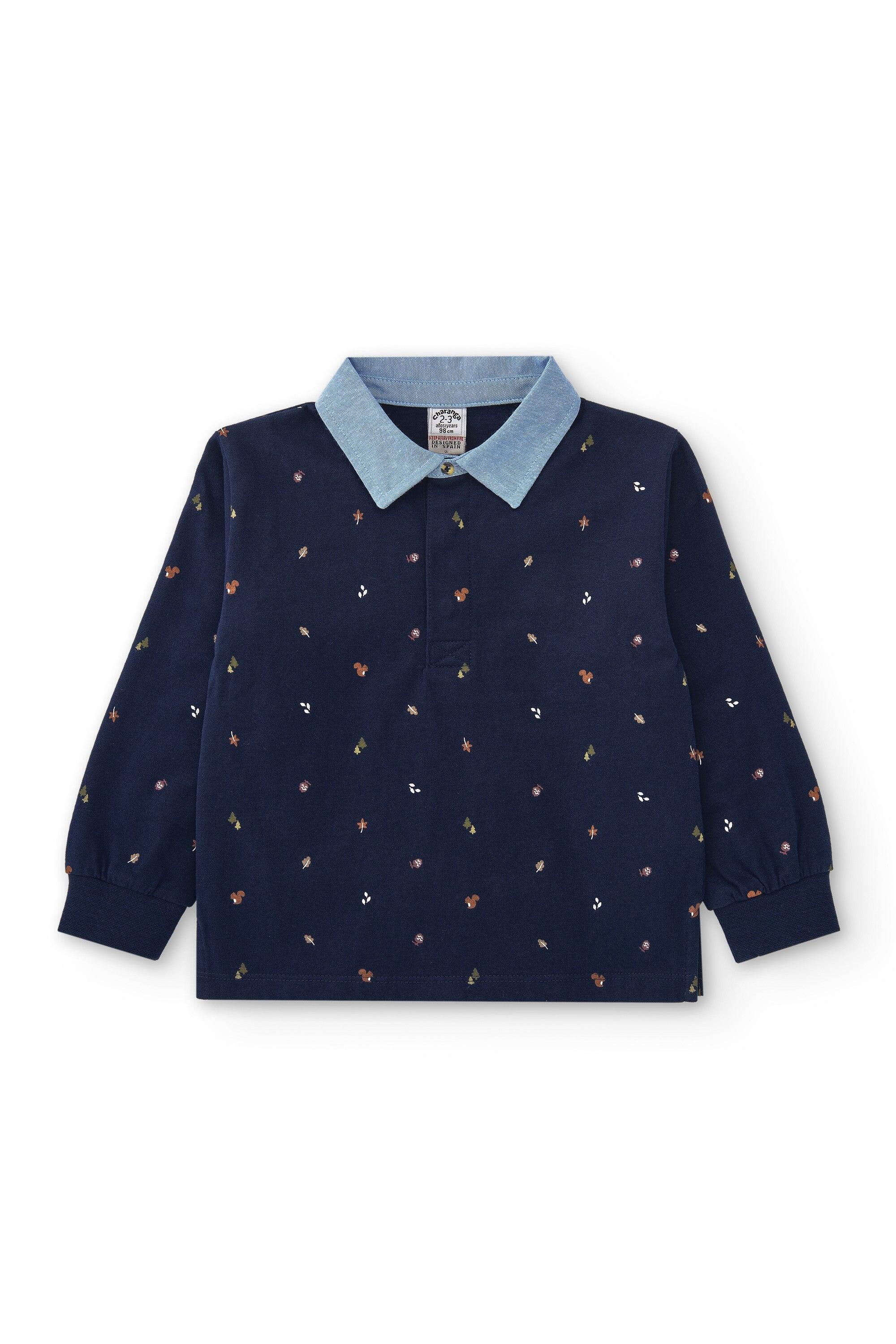 Camisa polo estampada de manga comprida para 2/5