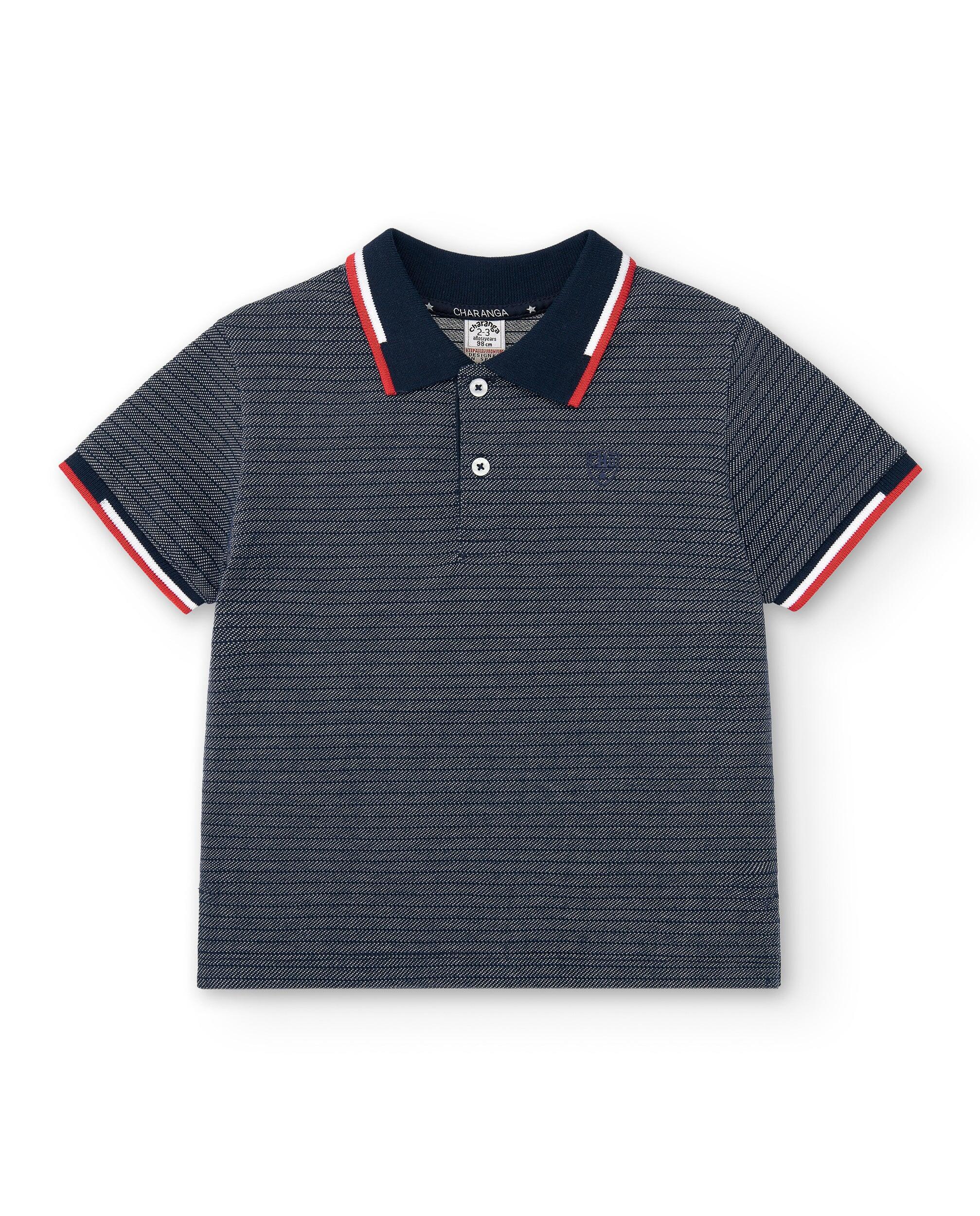 Camisa polo azul marinho 2/4
