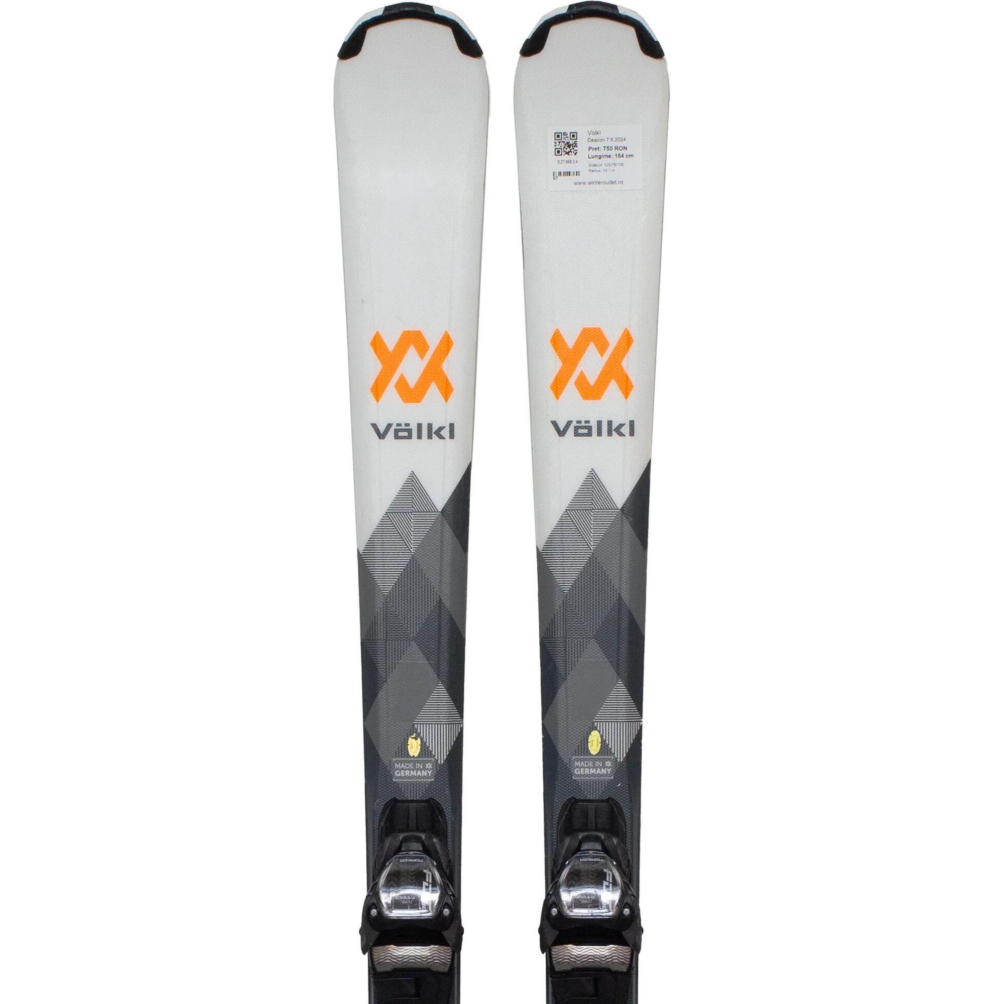 Używane narty - VOLKL Deacon 7.6 2024, 154 cm, stan bardzo dobry