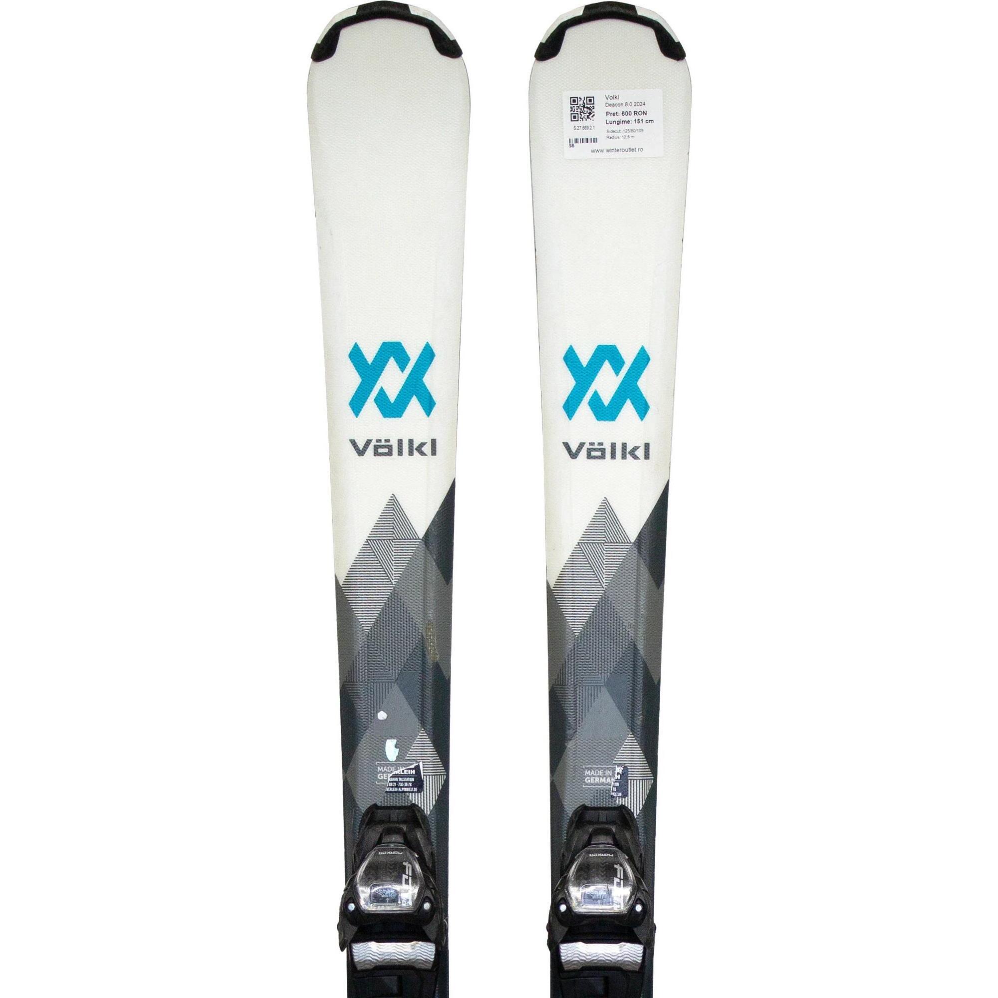 Używane narty - VOLKL Deacon 8.0 2024, 165 cm, stan bardzo dobry