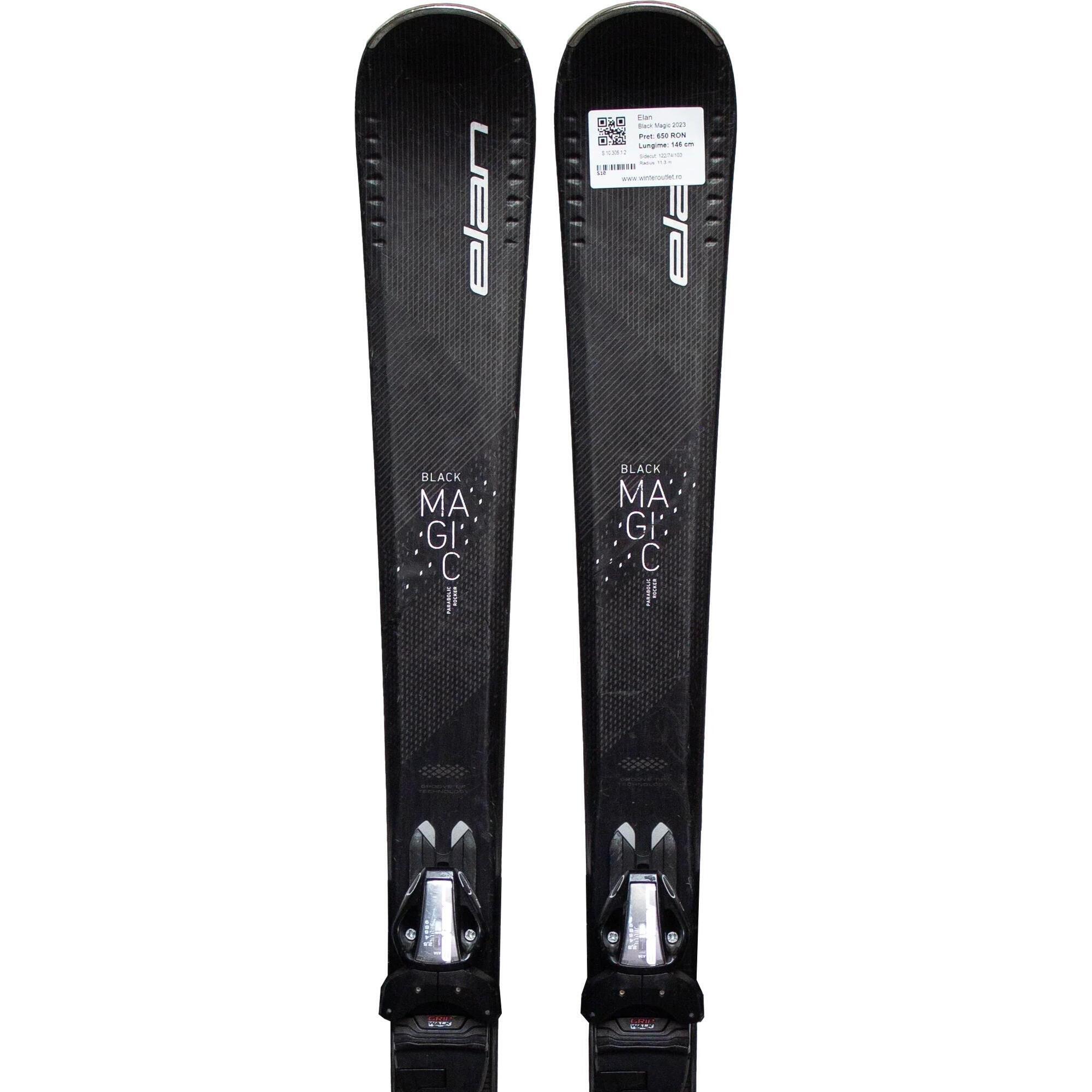 Używane narty - ELAN Black Magic 2023, 146 cm, stan dobry