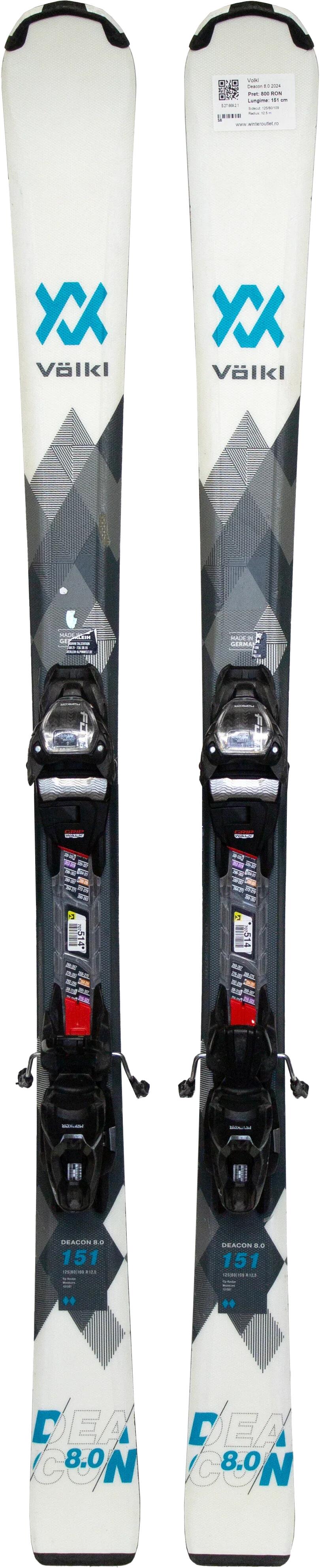 Skis d'occasion - VOLKL Deacon 8.0 2024, 151 cm, Très bon état 3/5