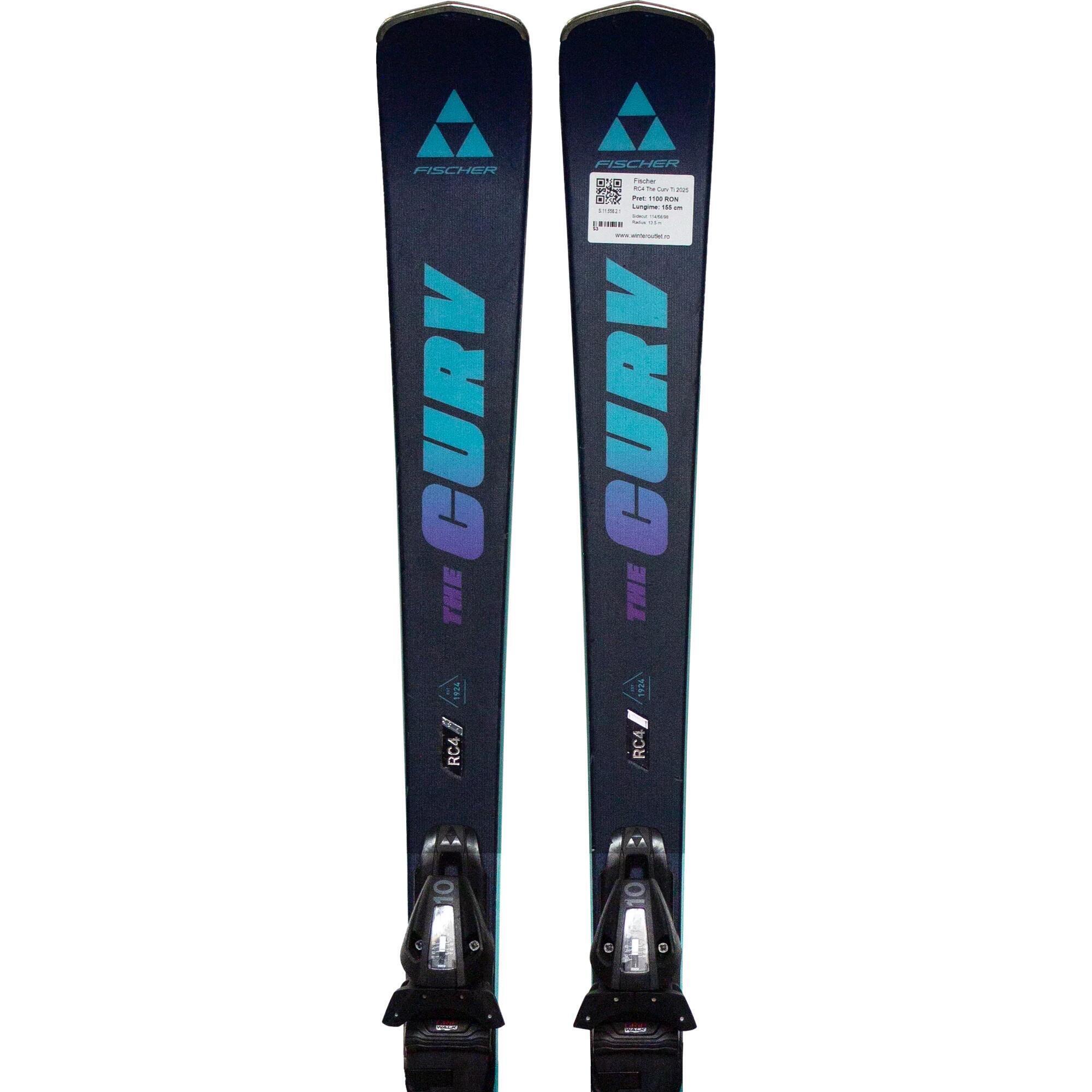 FISCHER 2ND LIFE - FISCHER RC4 The Curv Ti 2025, 155 cm, Dobrý stav