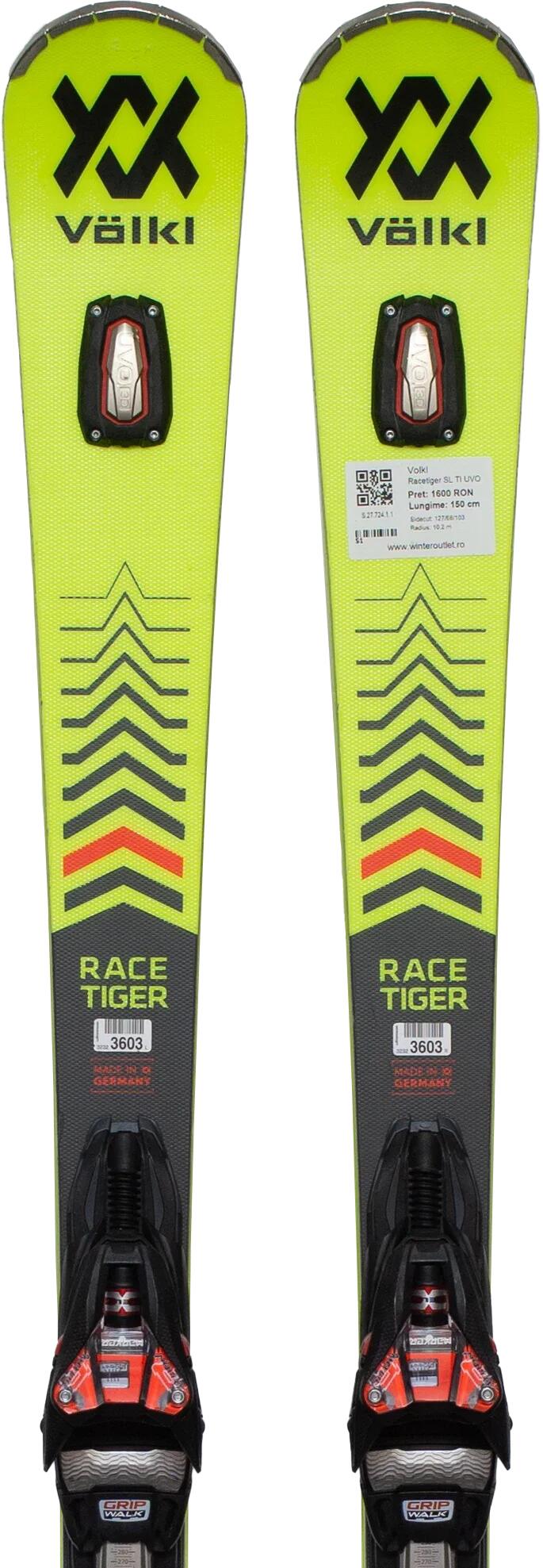 VÖLKL Skis d'occasion - VOLKL Racetiger SL TI UVO, 150 cm, Très bon état