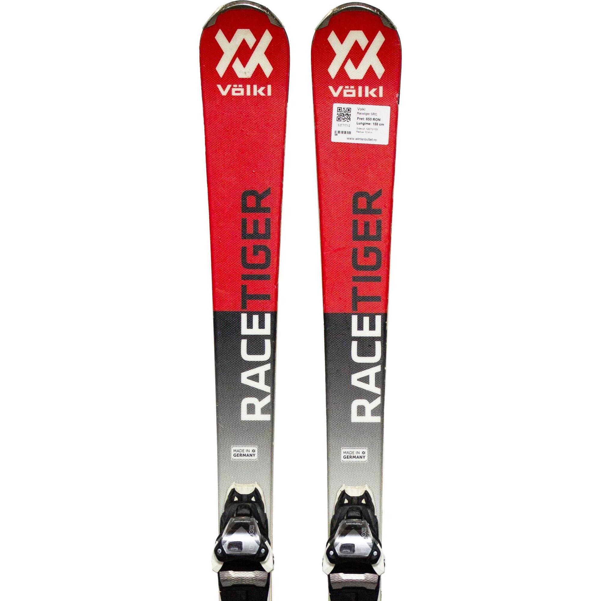 Używane narty - VOLKL Racetiger SRC, 168 cm, stan bardzo dobry